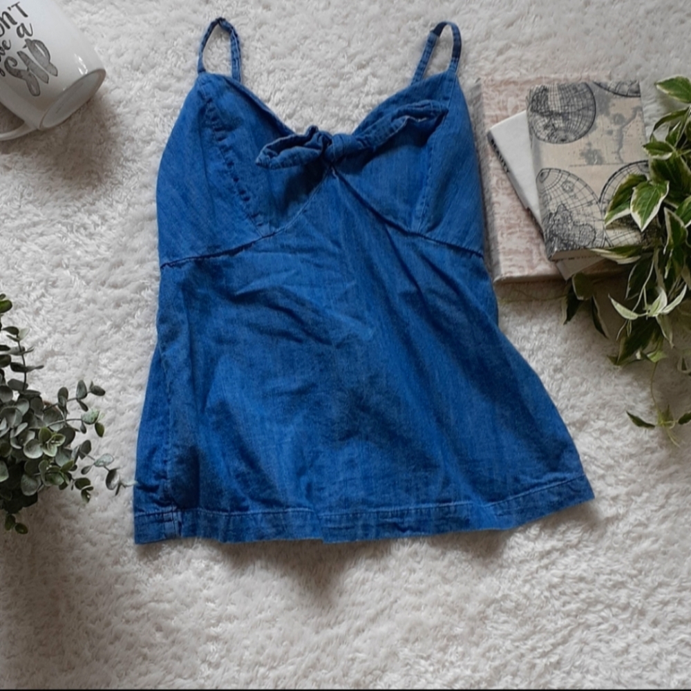 FREE w/ Bundle Old Navy Women's Denim Tie Camisole Tank Top Size Small